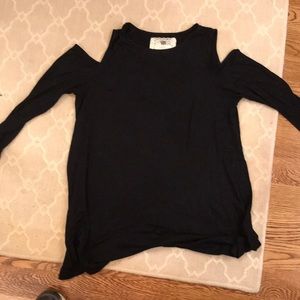 Black sexy rayon shirt